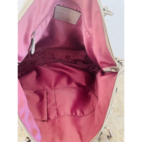 COACH MADISON Embossed Python Leather Lindsey Shoulder Bag Satchel Purse 19630 - Picture 9 of 10